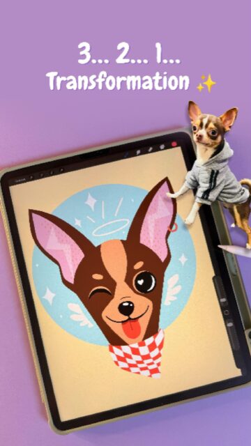 Quand tu dessines le chihuahua de ta cliente…�et que tu réalises que c’est la vraie mascotte de sa boutique 🐶✨
De la vraie vie à l’illustration, en quelques secondes 💫
#Illustration #Chihuahua #Mascotte #ArtisteFrançaise #PetPortrait